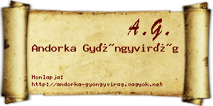 Andorka Gyöngyvirág névjegykártya